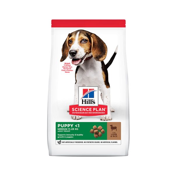 Hill���s Science Plan Medium Puppy Food With Lamb & Rice (14Kg)