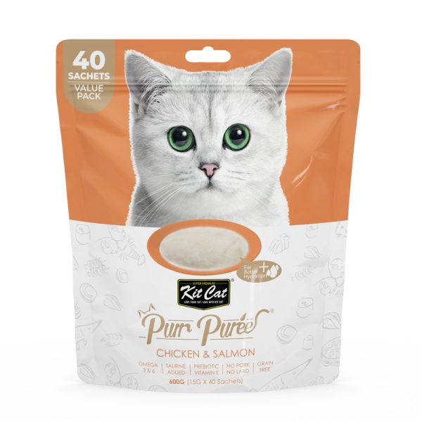 Kit Cat Purr Puree Chicken & Salmon (40 Sachets Value Pack)