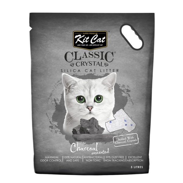 Kit Cat Classic Crystal Cat Litter ��� Charcoal Unscented (5 Litres)