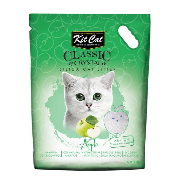 Kit Cat Classic Crystal Cat Litter ��� Apple (5 Litres)