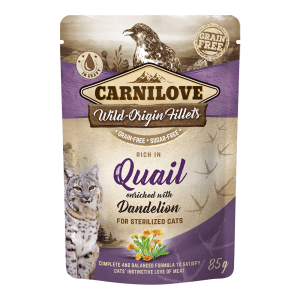 Carnilove Quail enriched with Dandelion for Sterilized Cats