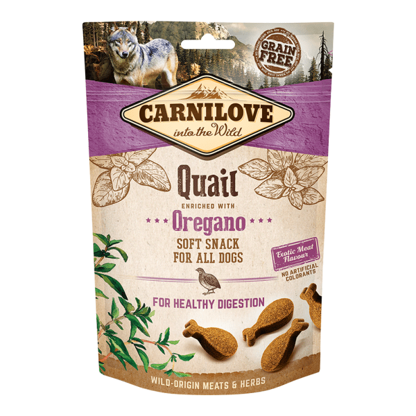 Carnilove Quail enriched with Oregano Soft Snack for Dogs