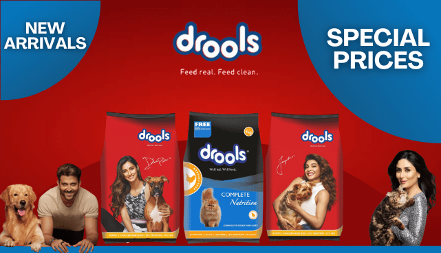 Drools is an India pet food brand. Cheap and reasonable prices dog & cat food. Quality pet food at reasonable price.